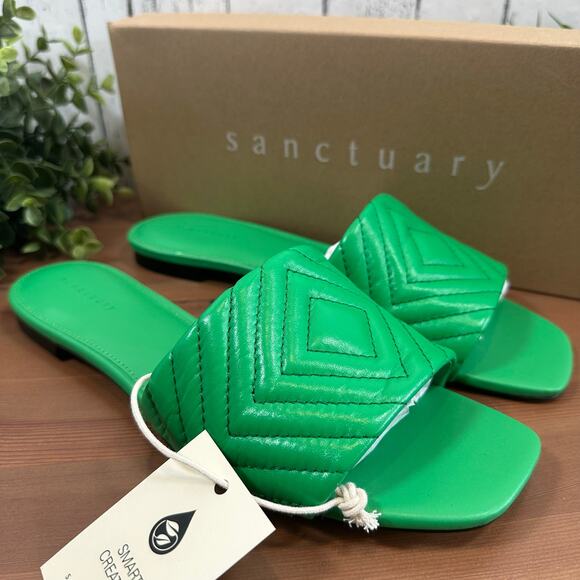 Sanctuary Women's Culture Quilted Slide Sandal In Jelly Bean Size 10 - Picture 3 of 9